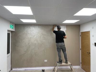 Smooth wall plaster finish by Rendace Plastering
